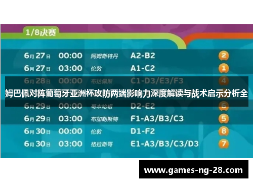 姆巴佩对阵葡萄牙亚洲杯攻防两端影响力深度解读与战术启示分析全
